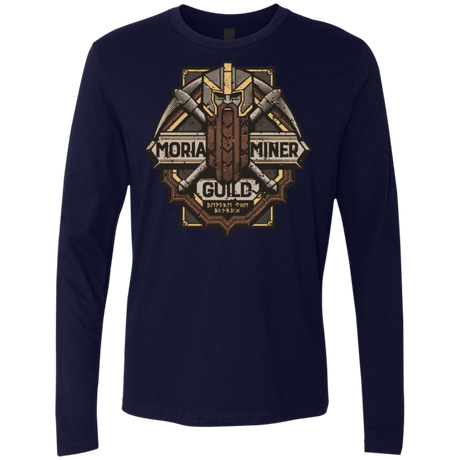 T-Shirts Midnight Navy / S Moria Miner Guild Men's Premium Long Sleeve