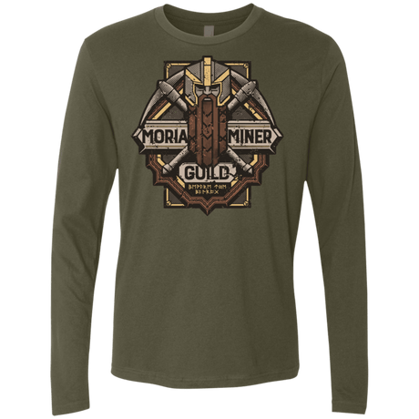 T-Shirts Military Green / S Moria Miner Guild Men's Premium Long Sleeve