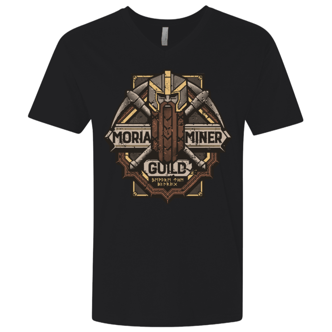 T-Shirts Black / X-Small Moria Miner Guild Men's Premium V-Neck