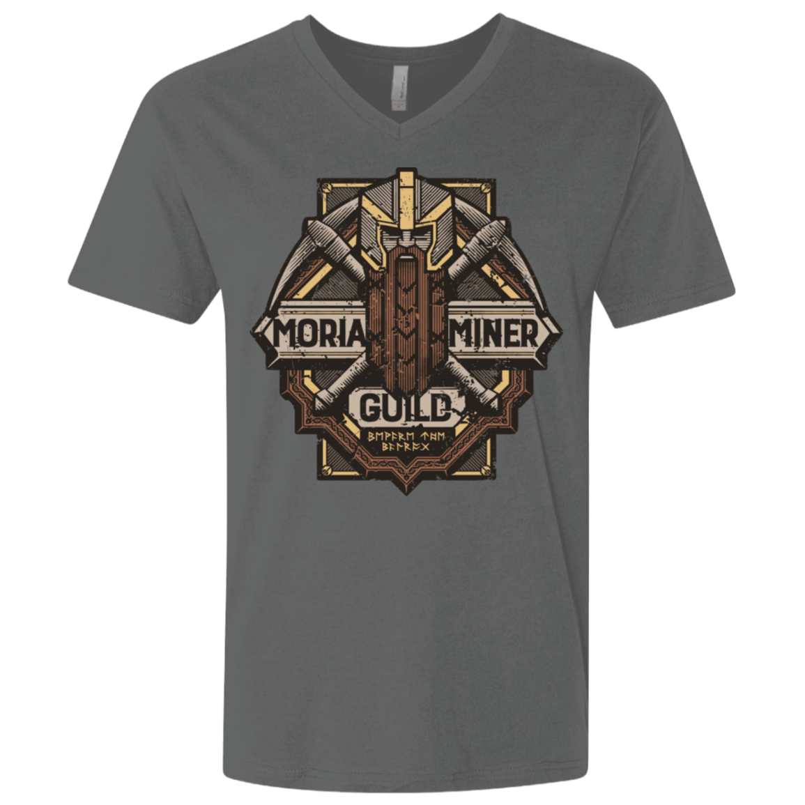 T-Shirts Heavy Metal / X-Small Moria Miner Guild Men's Premium V-Neck