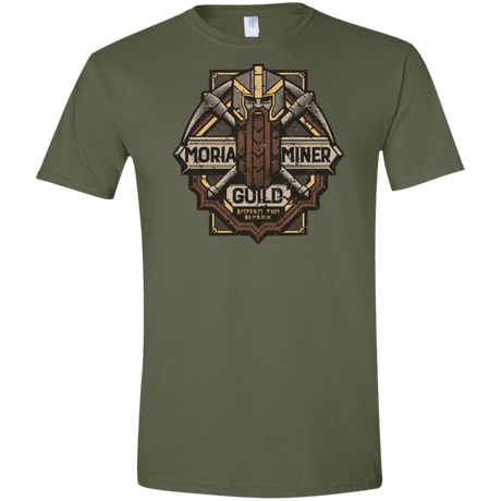 T-Shirts Military Green / S Moria Miner Guild Men's Semi-Fitted Softstyle