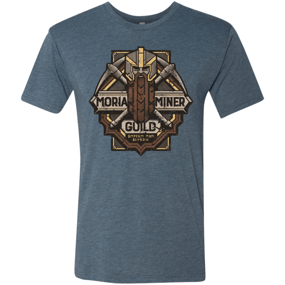 T-Shirts Indigo / S Moria Miner Guild Men's Triblend T-Shirt