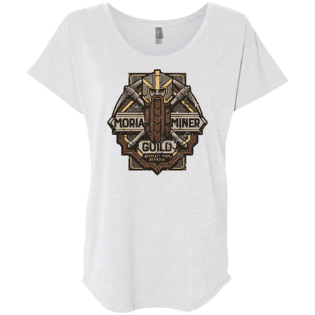 T-Shirts Heather White / X-Small Moria Miner Guild Triblend Dolman Sleeve