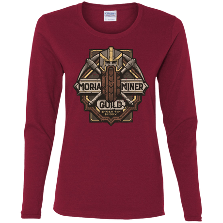 T-Shirts Cardinal / S Moria Miner Guild Women's Long Sleeve T-Shirt