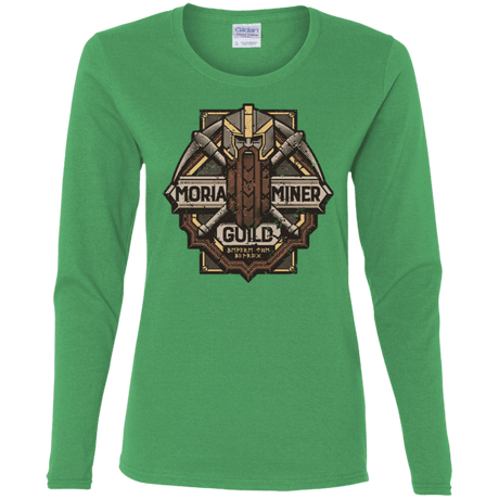 T-Shirts Irish Green / S Moria Miner Guild Women's Long Sleeve T-Shirt