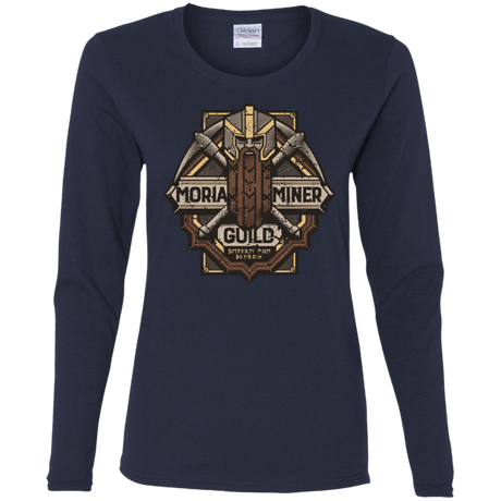 T-Shirts Navy / S Moria Miner Guild Women's Long Sleeve T-Shirt