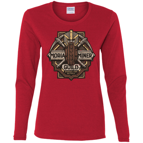 T-Shirts Red / S Moria Miner Guild Women's Long Sleeve T-Shirt