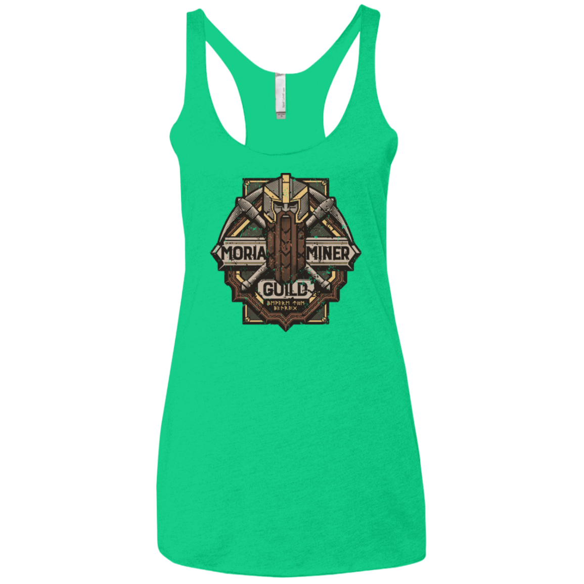 T-Shirts Envy / X-Small Moria Miner Guild Women's Triblend Racerback Tank