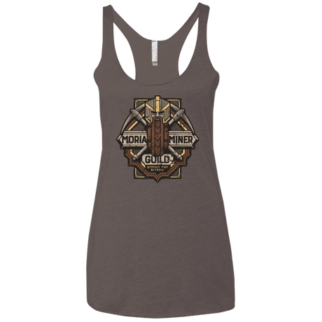 T-Shirts Macchiato / X-Small Moria Miner Guild Women's Triblend Racerback Tank