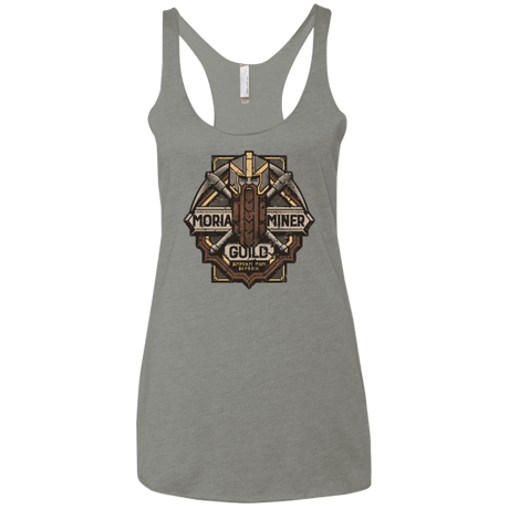 T-Shirts Venetian Grey / X-Small Moria Miner Guild Women's Triblend Racerback Tank