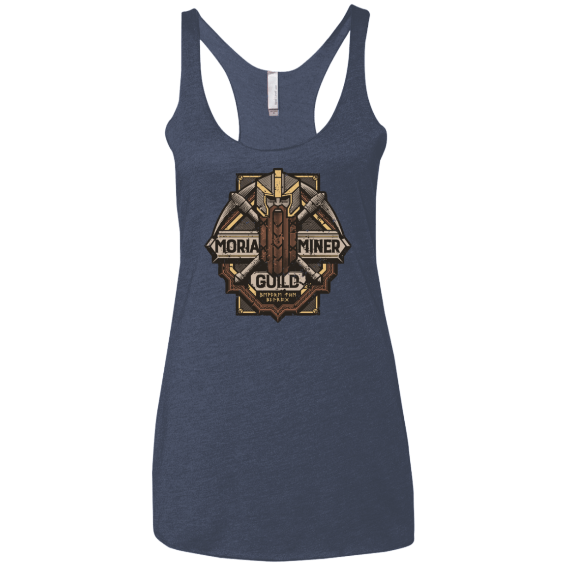 T-Shirts Vintage Navy / X-Small Moria Miner Guild Women's Triblend Racerback Tank