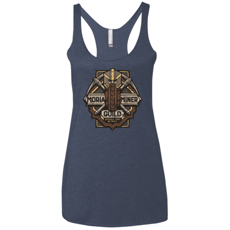 T-Shirts Vintage Navy / X-Small Moria Miner Guild Women's Triblend Racerback Tank