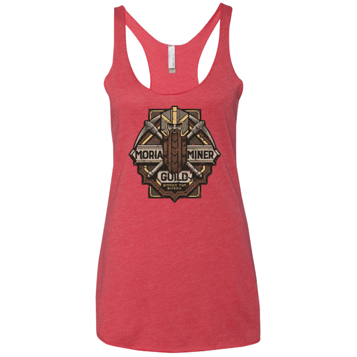 T-Shirts Vintage Red / X-Small Moria Miner Guild Women's Triblend Racerback Tank