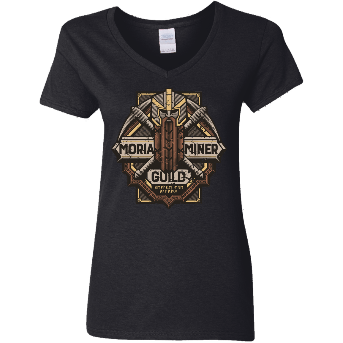 T-Shirts Black / S Moria Miner Guild Women's V-Neck T-Shirt