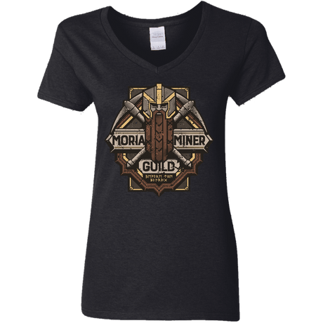 T-Shirts Black / S Moria Miner Guild Women's V-Neck T-Shirt