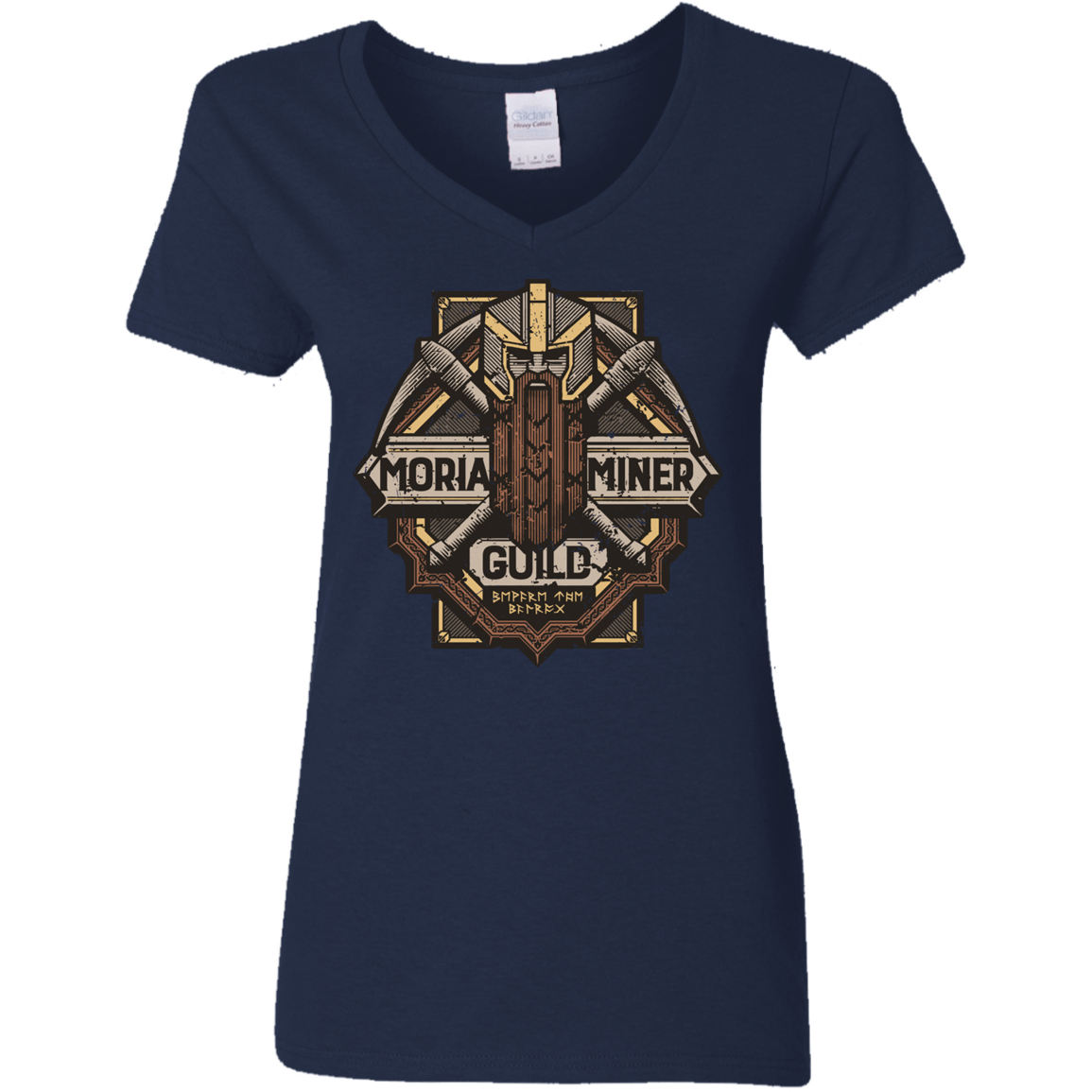 T-Shirts Navy / S Moria Miner Guild Women's V-Neck T-Shirt