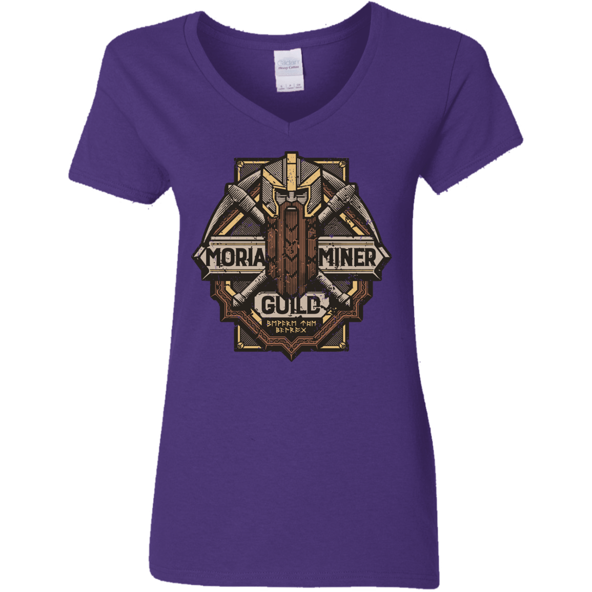 T-Shirts Purple / S Moria Miner Guild Women's V-Neck T-Shirt