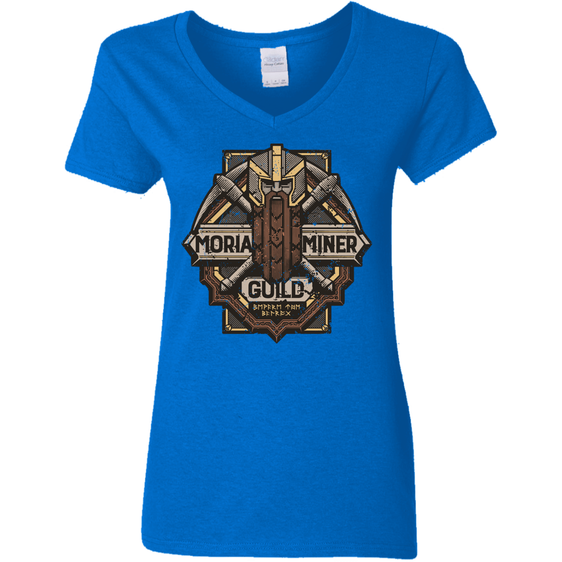 T-Shirts Royal / S Moria Miner Guild Women's V-Neck T-Shirt