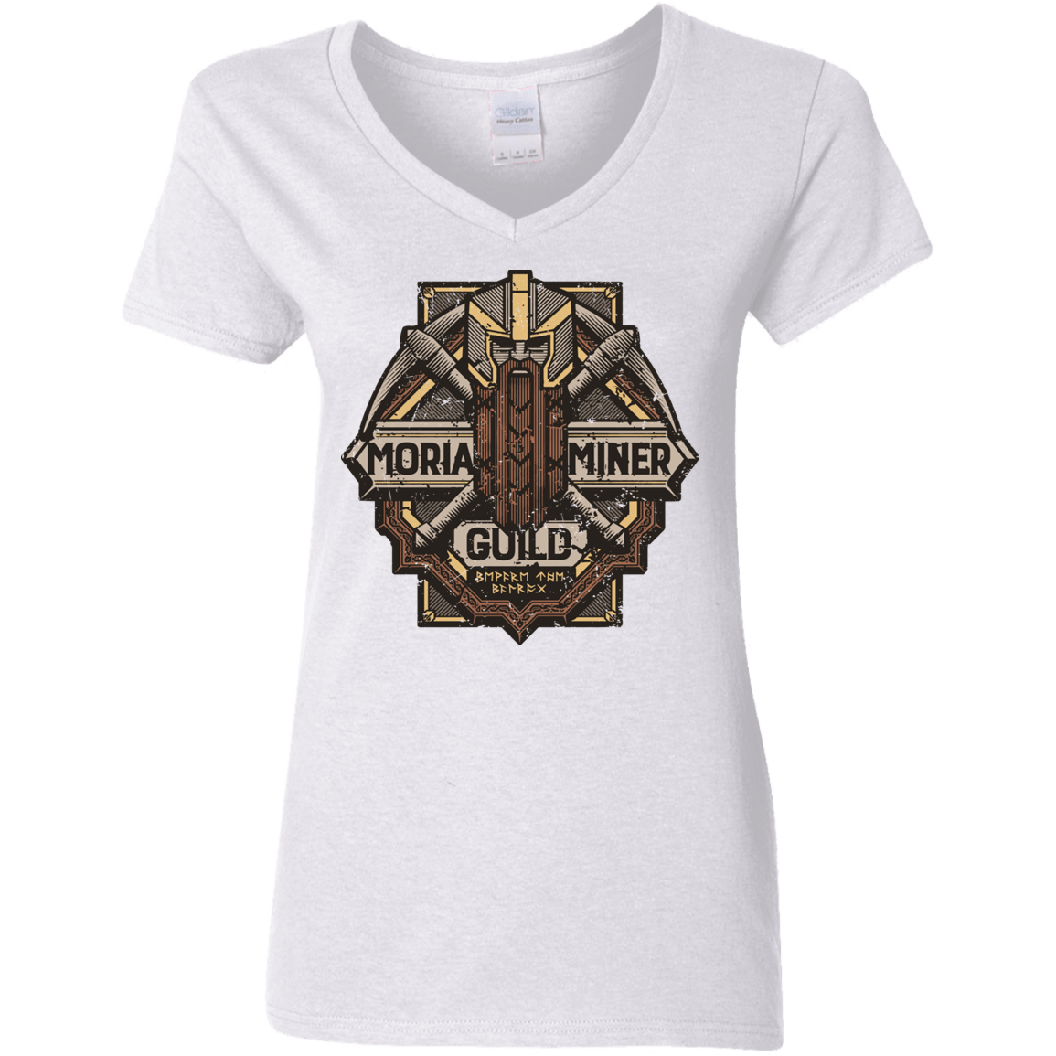 T-Shirts White / S Moria Miner Guild Women's V-Neck T-Shirt