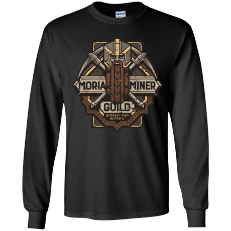 T-Shirts Black / YS Moria Miner Guild Youth Long Sleeve T-Shirt