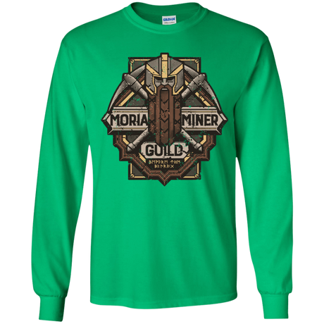 T-Shirts Irish Green / YS Moria Miner Guild Youth Long Sleeve T-Shirt