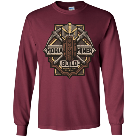 T-Shirts Maroon / YS Moria Miner Guild Youth Long Sleeve T-Shirt