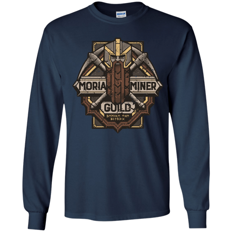 T-Shirts Navy / YS Moria Miner Guild Youth Long Sleeve T-Shirt