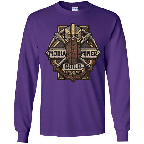 T-Shirts Purple / YS Moria Miner Guild Youth Long Sleeve T-Shirt
