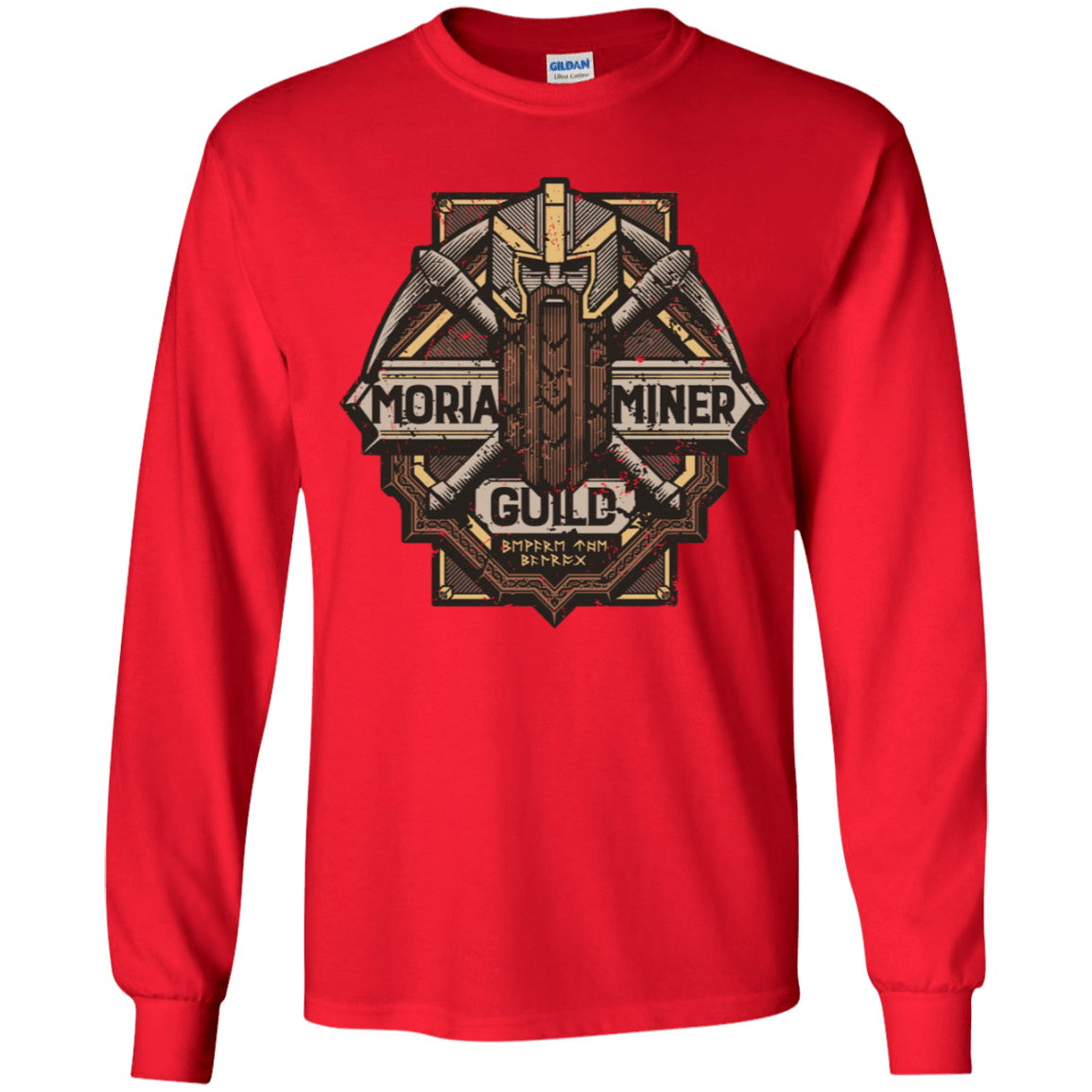 T-Shirts Red / YS Moria Miner Guild Youth Long Sleeve T-Shirt