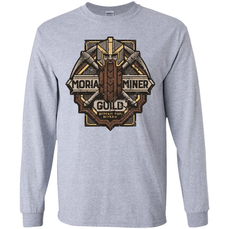 T-Shirts Sport Grey / YS Moria Miner Guild Youth Long Sleeve T-Shirt