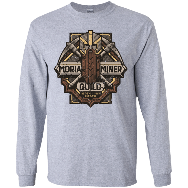 T-Shirts Sport Grey / YS Moria Miner Guild Youth Long Sleeve T-Shirt