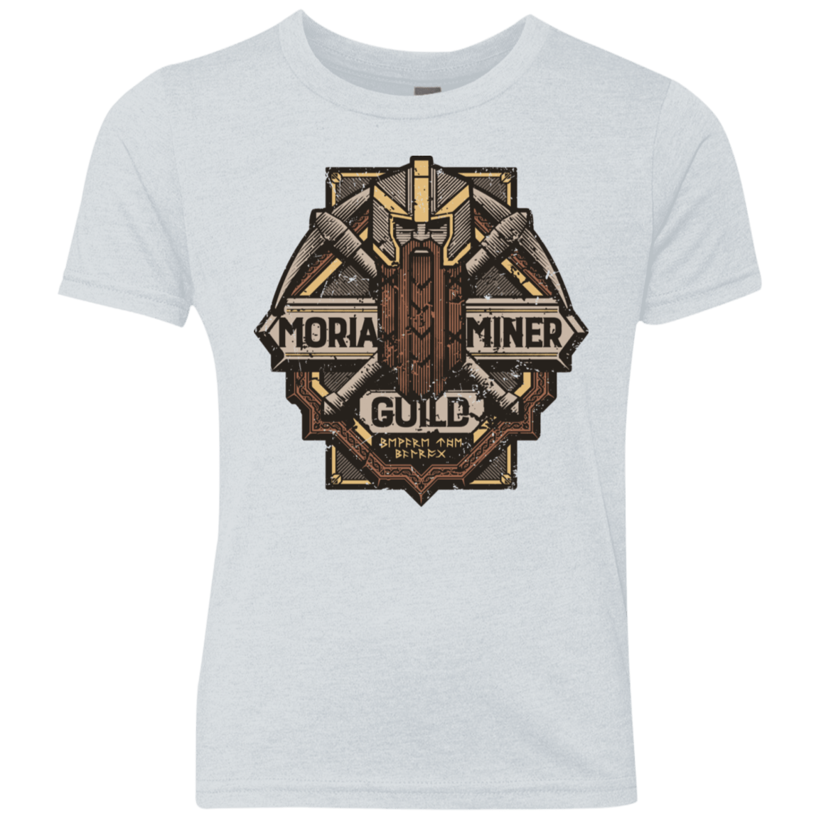 T-Shirts Heather White / YXS Moria Miner Guild Youth Triblend T-Shirt