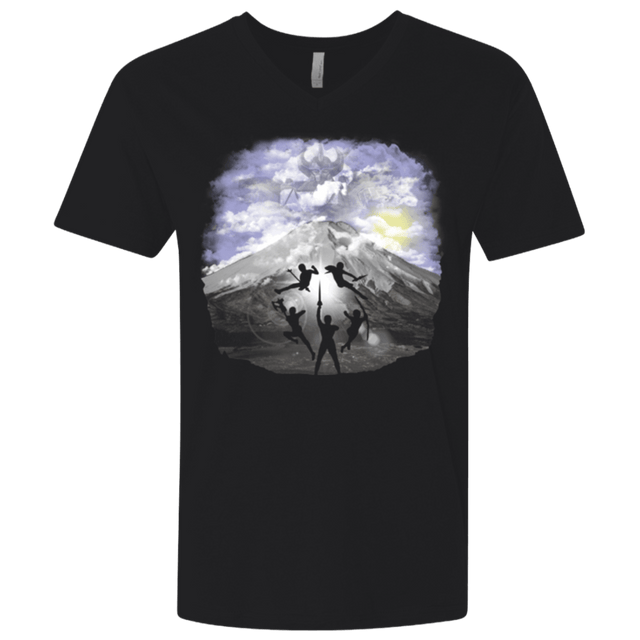 T-Shirts Black / X-Small Morphin' and Fightin' Men's Premium V-Neck
