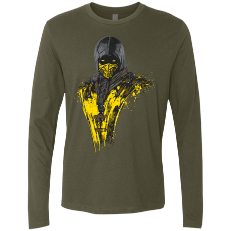 T-Shirts Military Green / S Mortal Fire Men's Premium Long Sleeve