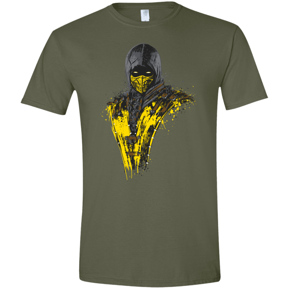 T-Shirts Military Green / S Mortal Fire Men's Semi-Fitted Softstyle