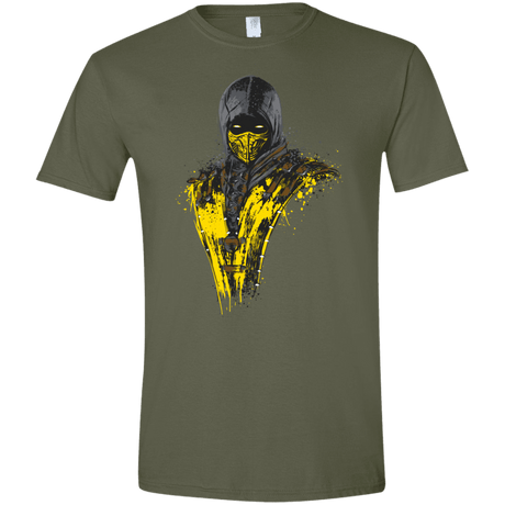 T-Shirts Military Green / S Mortal Fire Men's Semi-Fitted Softstyle