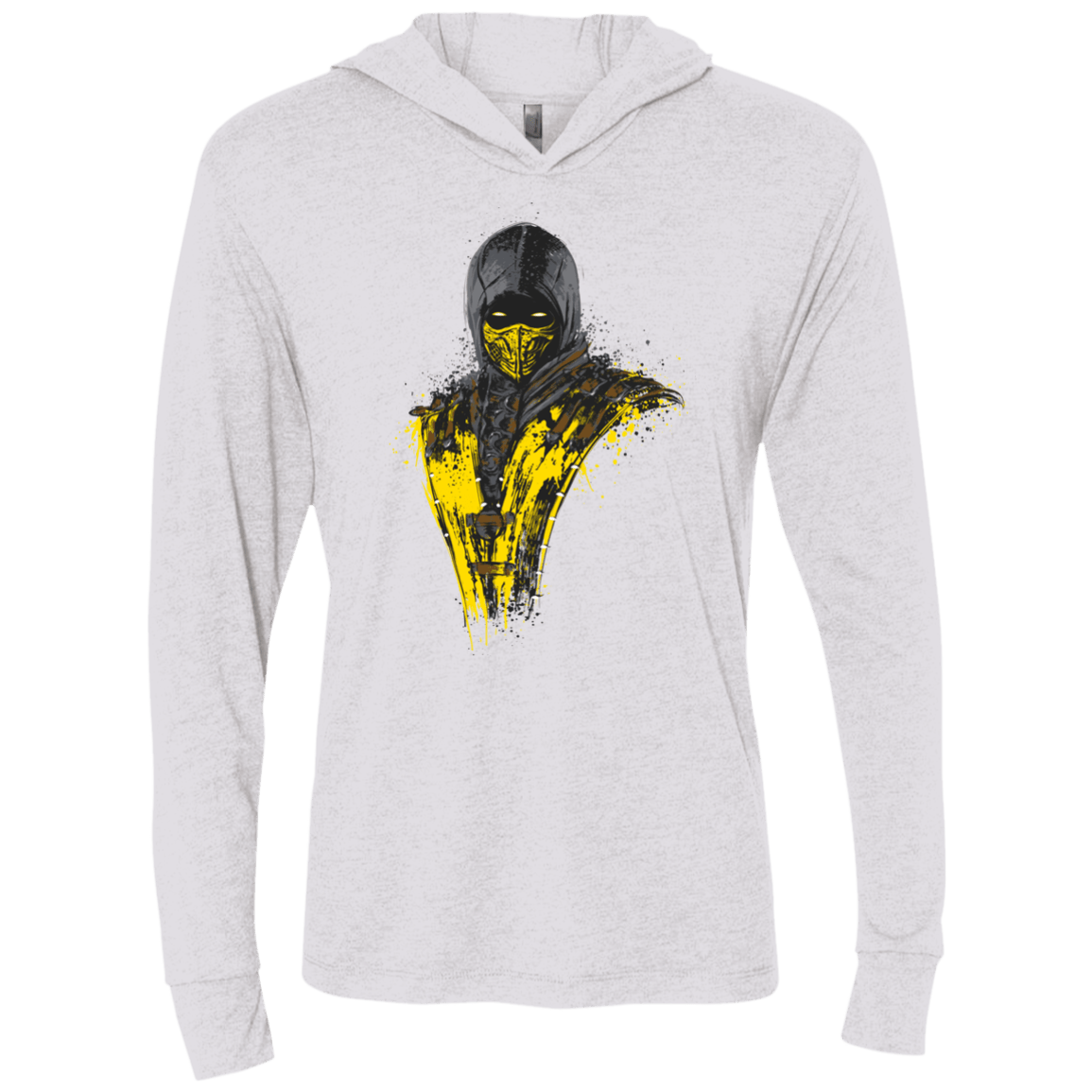 T-Shirts Heather White / X-Small Mortal Fire Triblend Long Sleeve Hoodie Tee