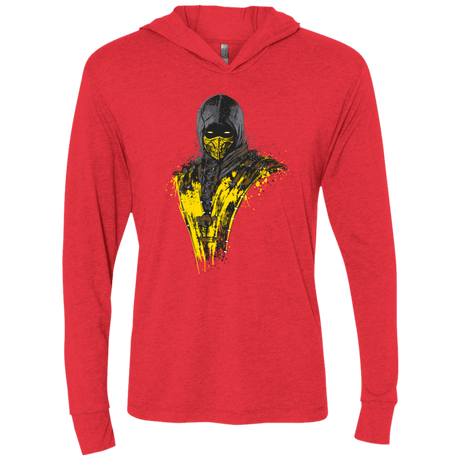 T-Shirts Vintage Red / X-Small Mortal Fire Triblend Long Sleeve Hoodie Tee