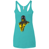 T-Shirts Tahiti Blue / X-Small Mortal Fire Women's Triblend Racerback Tank