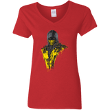 T-Shirts Red / S Mortal Fire Women's V-Neck T-Shirt