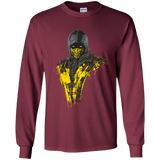 T-Shirts Maroon / YS Mortal Fire Youth Long Sleeve T-Shirt