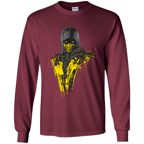 T-Shirts Maroon / YS Mortal Fire Youth Long Sleeve T-Shirt