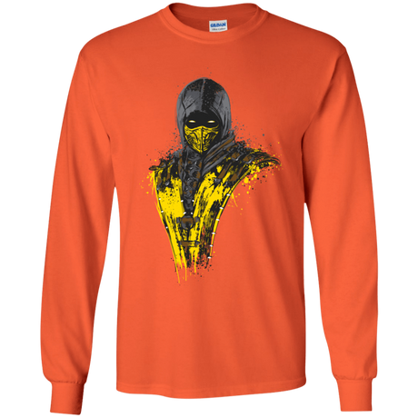 T-Shirts Orange / YS Mortal Fire Youth Long Sleeve T-Shirt