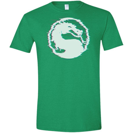 T-Shirts Heather Irish Green / S Mortal Glitch Men's Semi-Fitted Softstyle