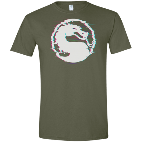 T-Shirts Military Green / S Mortal Glitch Men's Semi-Fitted Softstyle