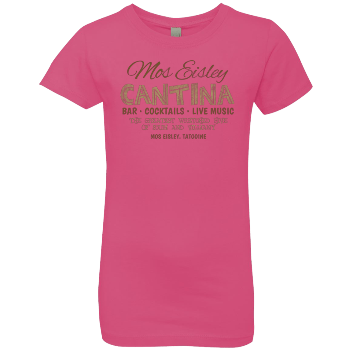 T-Shirts Hot Pink / YXS Mos Eisley Cantina Girls Premium T-Shirt