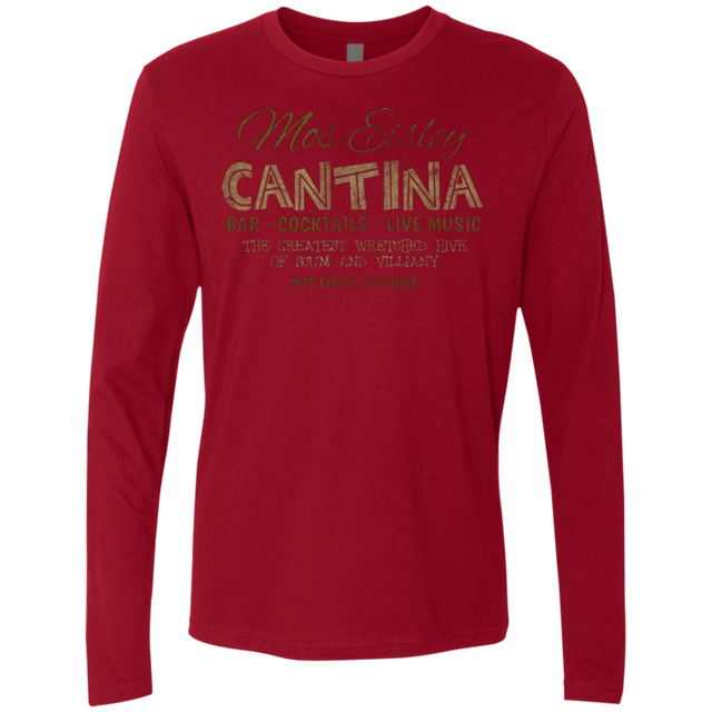 T-Shirts Cardinal / Small Mos Eisley Cantina Men's Premium Long Sleeve