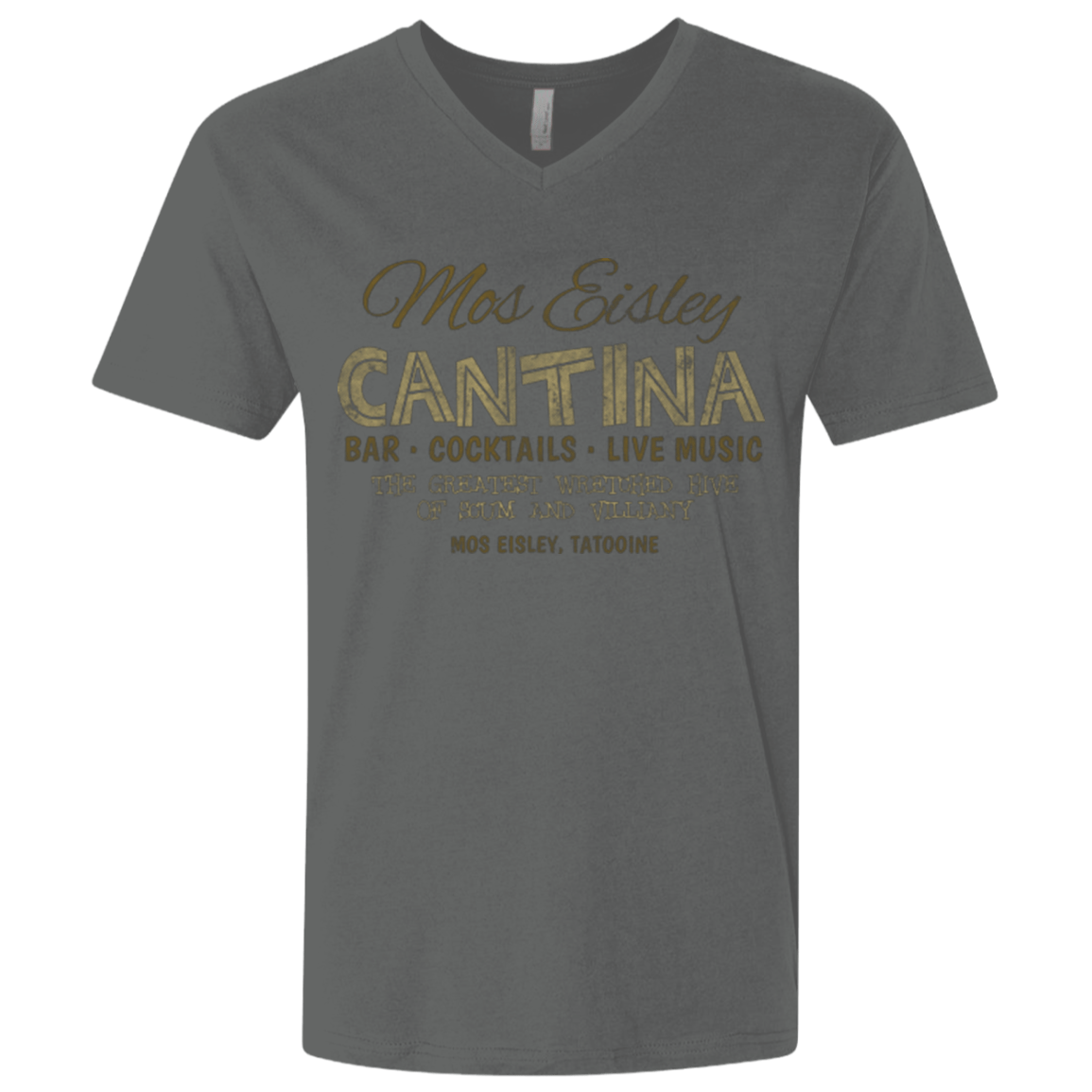 T-Shirts Heavy Metal / X-Small Mos Eisley Cantina Men's Premium V-Neck