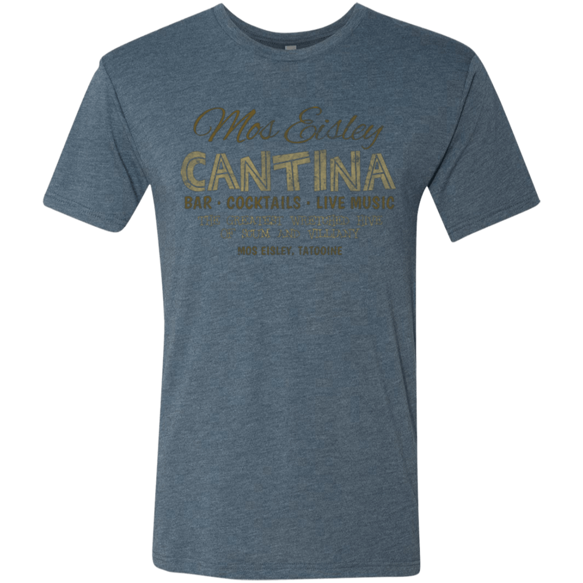 T-Shirts Indigo / Small Mos Eisley Cantina Men's Triblend T-Shirt