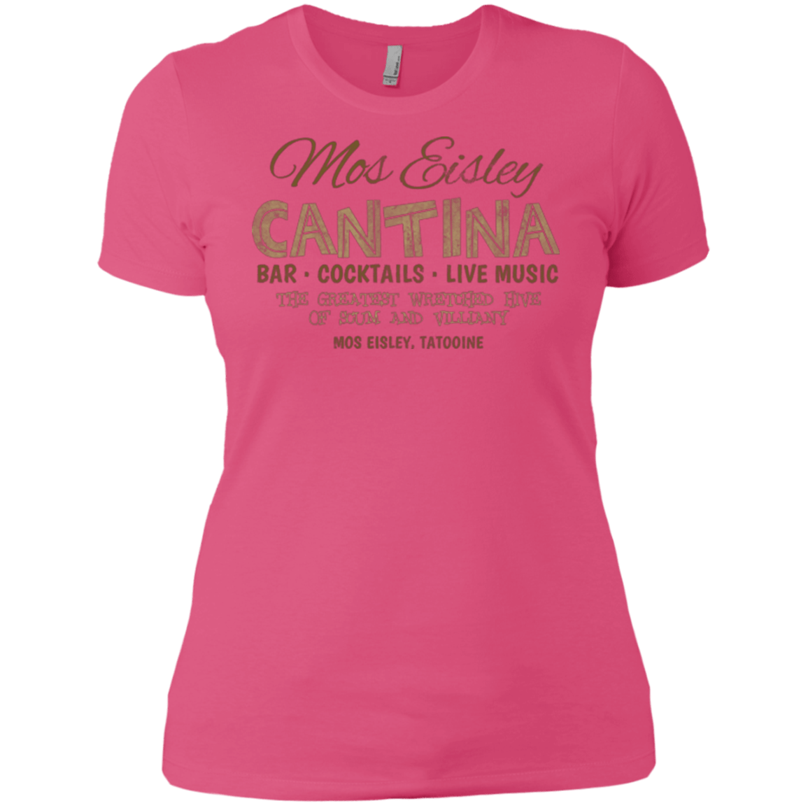 T-Shirts Hot Pink / X-Small Mos Eisley Cantina Women's Premium T-Shirt